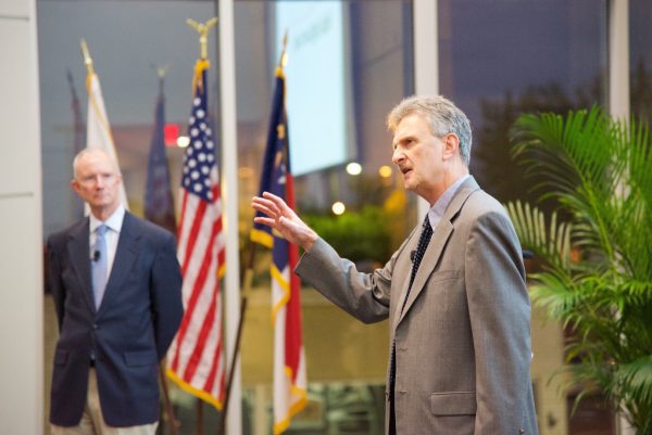 Calhoun and Tedeschi give talk