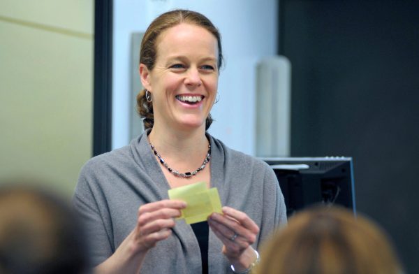 Beth Whitaker in the classroom