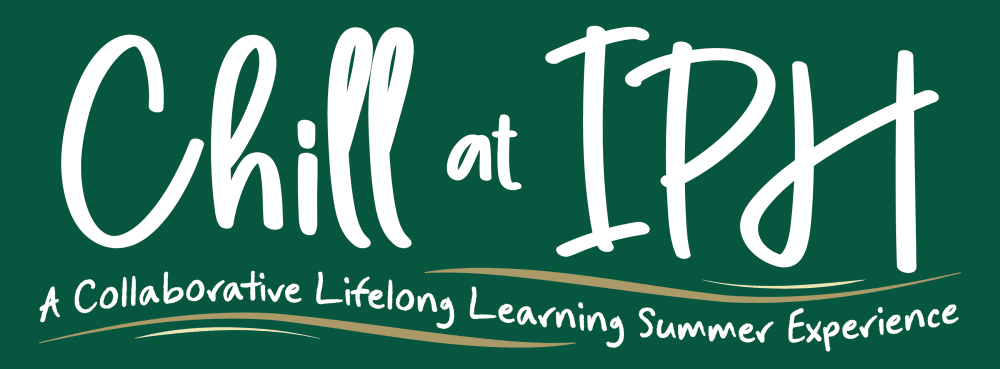 The logo for CHILL at IPH implies a breeze blowing providing a cool opportunity for friendship and learning