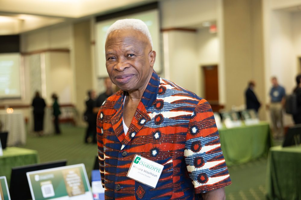Honore Missihoun smiling at the promotion event.