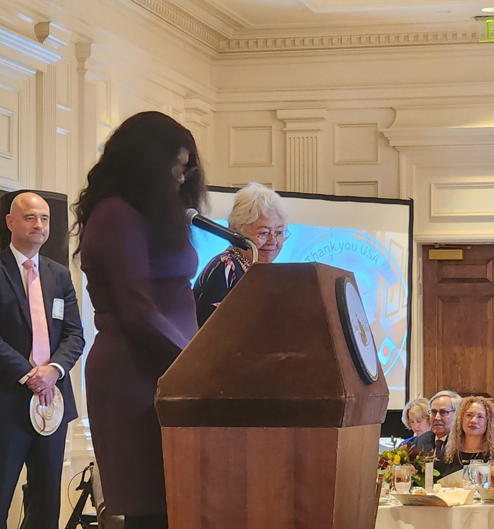 Boyd Davis on stage at the 8 Over 80 Awards