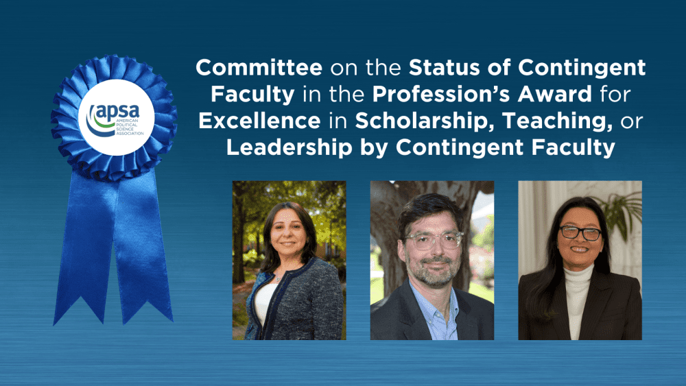 APSA award announcement graphic