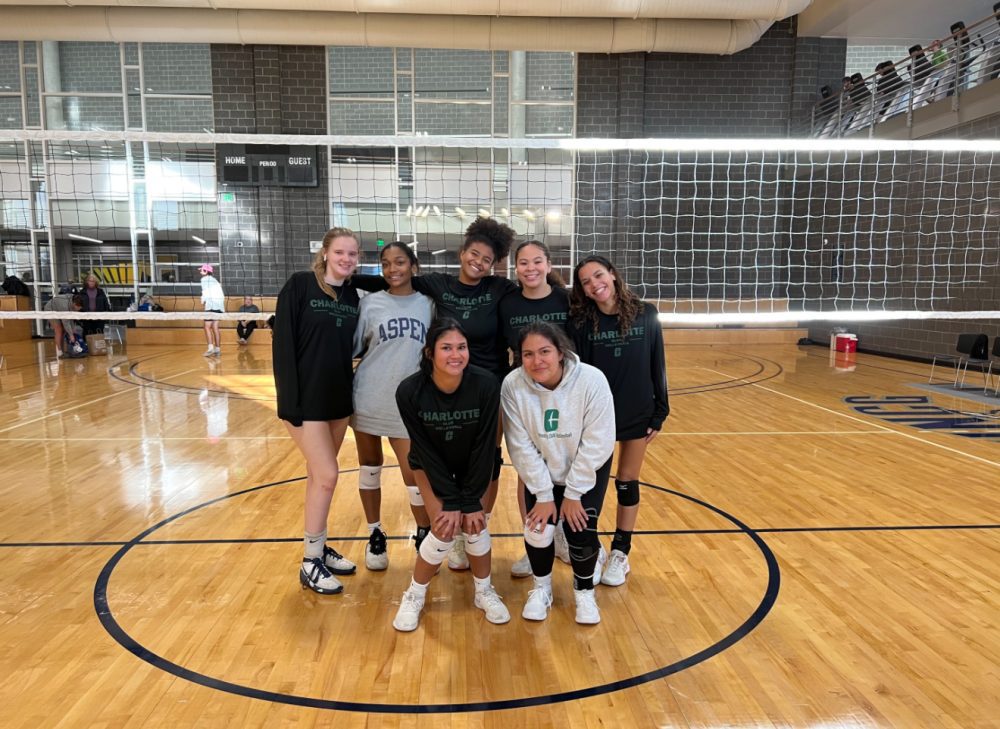 The UNC Charlotte women's club volleyball team.
