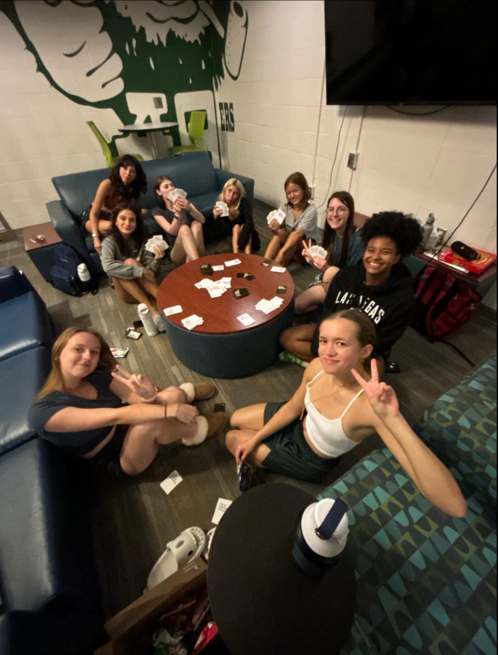 Madison Black with some of her residents.