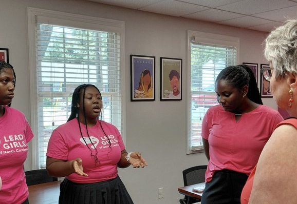 Frink and LEAD Girls of North Carolina coworkers