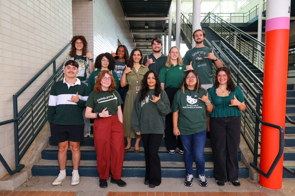 Members of Alexia Galati's Cognition in Interaction Lab in the UNC Charlotte College of Humanities & Earth and Social Sciences.